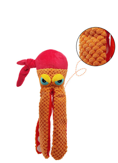 Juguete Pulpo de Goma con Sonido Chirriante para Perros - Resistente y Duradero - Image 8