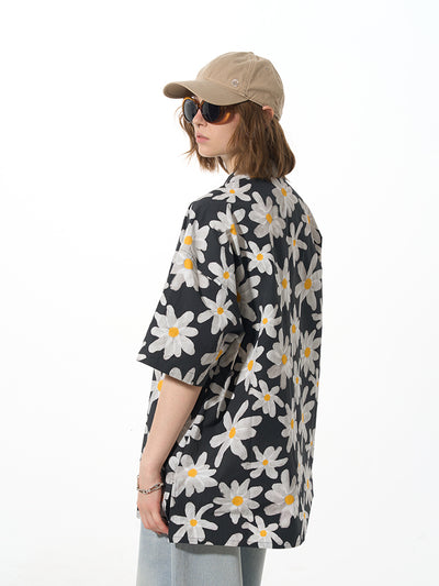Camisa Vestido Floral Blanco con Botones - Image 7