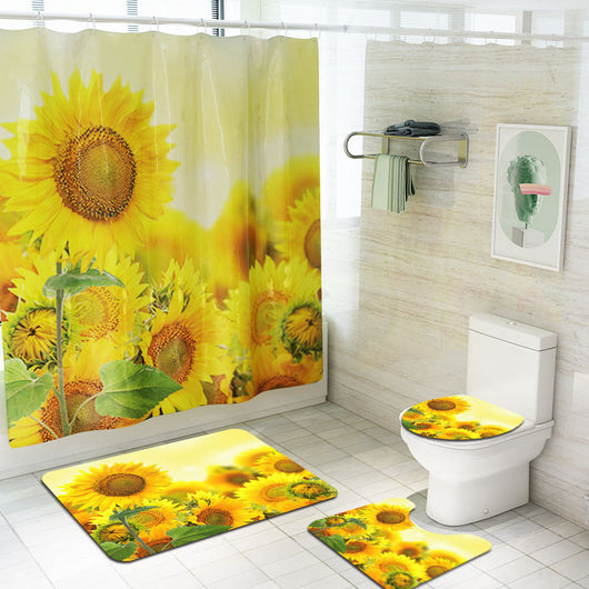 Juego de Baño Estampado Girasoles - 4 Piezas Completas - Image 11