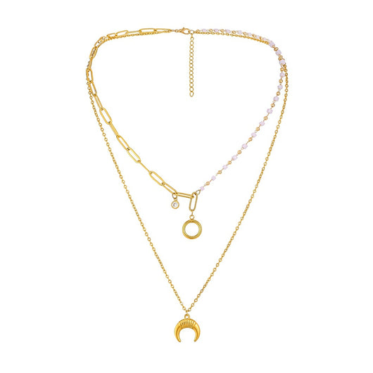 Collar Cadena Clavícula Acero Titanio Doble Capa Mujer - Image 10