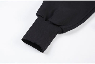 Pantalones Holgados de Algodón con Cintura Elástica y Bolsillos - Gris y Negro - Image 15