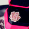 Gemstone Three-dimensional Rose Flower Heavy Industry Ring Open ring