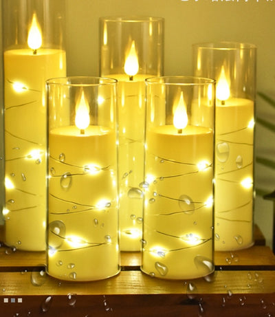 Cadena de Luces LED con Velas Eléctricas para Decoración Navideña y Eventos - Image 5