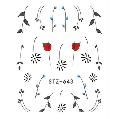 Calcomanías de Uñas Mariposas y Flores - Transfers de Agua para Decoración de Manicura - Image 19