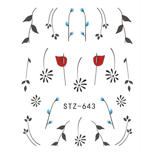 Calcomanías de Uñas Mariposas y Flores - Transfers de Agua para Decoración de Manicura - Image 19