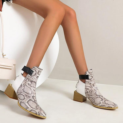 Botas Martín Mujer Estilo Británico Talla Grande Tacón Grueso