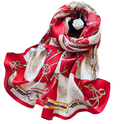 Pañuelo de Seda para Mujer Primavera Otoño Estilo Mamá - Image 2