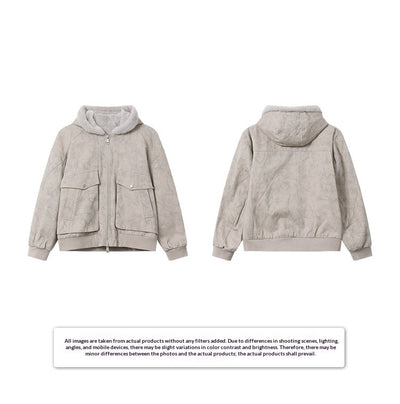 Chaqueta Acolchada de Algodón con Textura Mármol - Estilo Retro para Invierno - Image 10