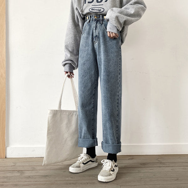 Jeans Ajustables Slim Mujer Corte Recto