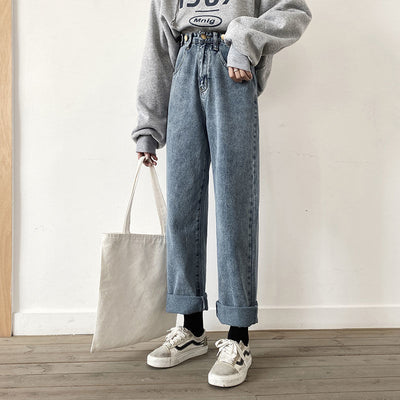 Jeans Ajustables Slim Mujer Corte Recto