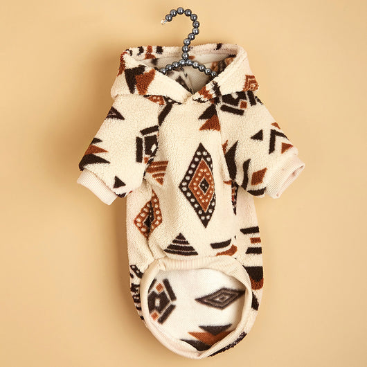 Suéter Cálido con Capucha Estampado Totem para Mascotas - Image 3