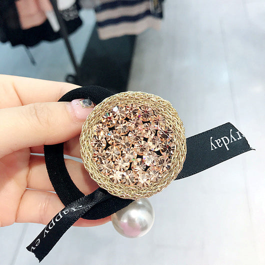 Cinta para cabello con perlas y cristales brillantes - Image 11