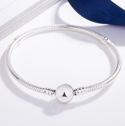 Pulsera de Plata S925 con Cierre Serpiente y Cadena Ósea - Image 3