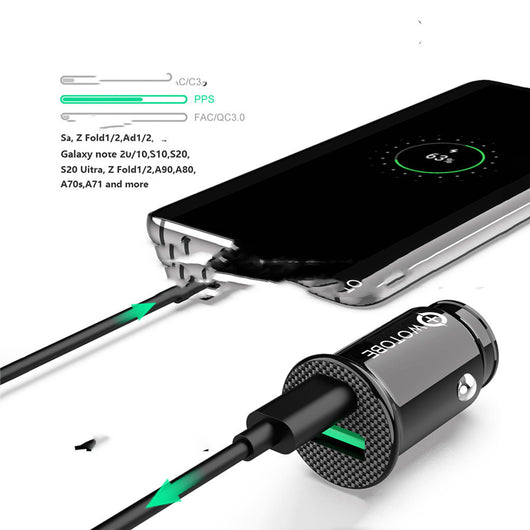 Cargador Rápido para Auto QC3.0 Mini 30W PD - Image 6