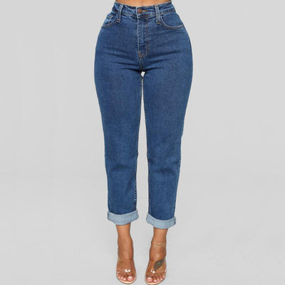 Pantalones Jeans Cintura Alta Rectos Sueltos para Mujer - Image 4