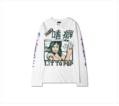 Camiseta Manga Larga Hombre Estilo Retro Diseño Divertido - Image 8