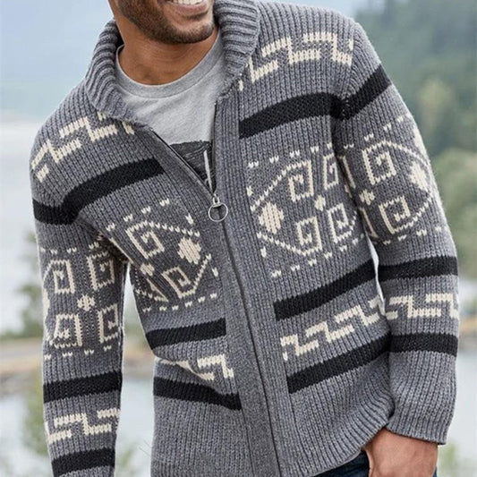 Cardigan Casual con Solapa para Hombre - Estilo Joven Versátil