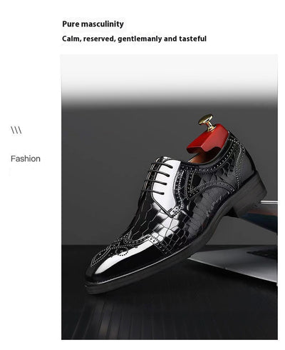 Zapatos Oxford Brogue de Cuero para Hombre - Punta Cuadrada Estilo Japonés - Image 23