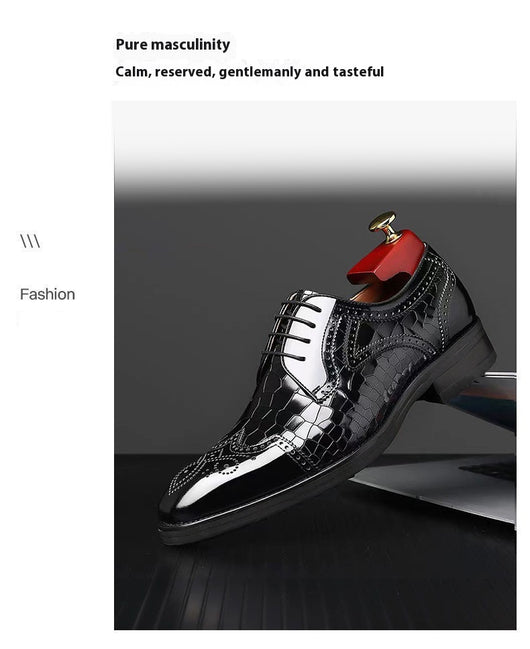 Zapatos Oxford Brogue de Cuero para Hombre - Punta Cuadrada Estilo Japonés - Image 23