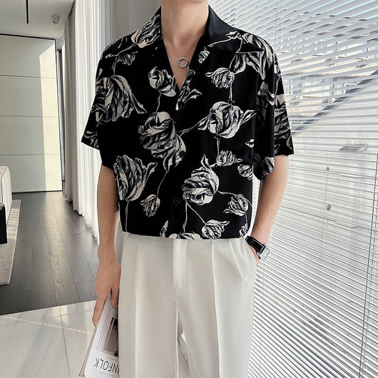 Camisa Cubana de Lino Drapeado Rosa para Verano - Image 13