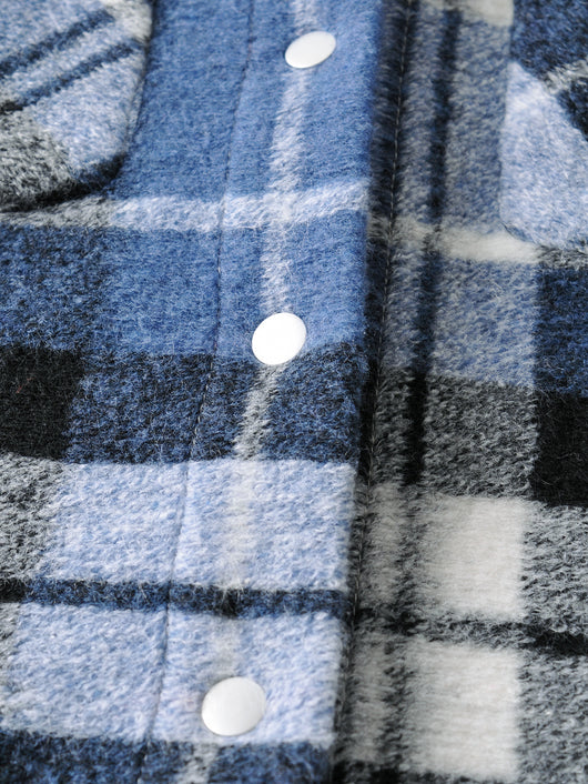 Chaqueta Camisa Cuadros Suelta Estilo Europeo y Americano para Mujer - Image 7
