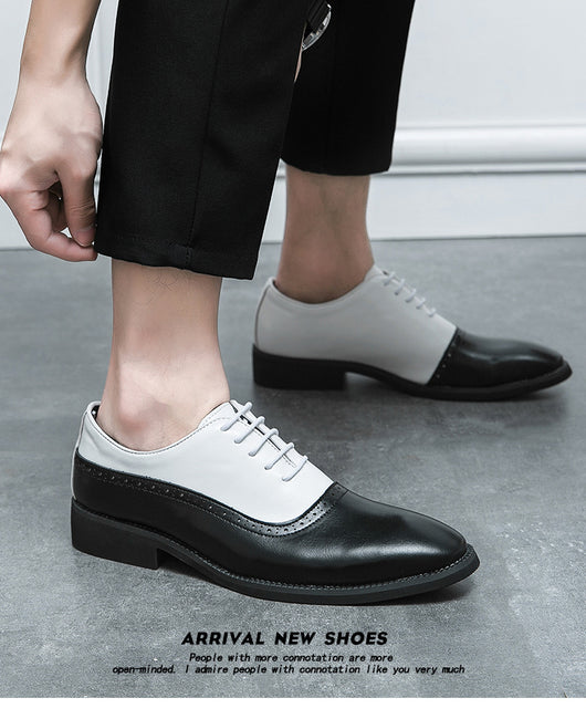 Zapatos de Cuero Ejecutivos Bicolor para Hombre - Image 9