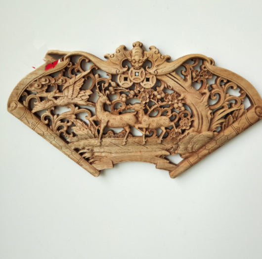 Colgante Tallado en Madera Dongyang Estilo Chino Artesanal - Image 10