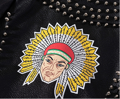 Chaqueta de Cuero Slim con Diseño Graffiti - Estilo Europeo y Americano para Mujer - Image 18