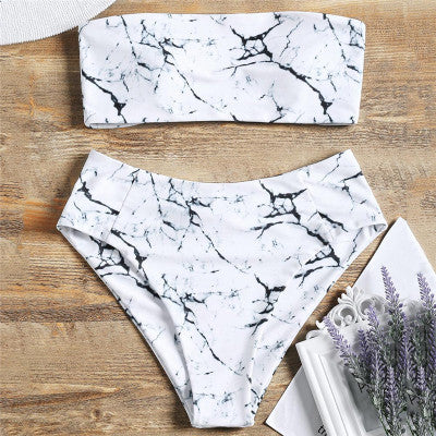 Bikini de Mármol Envolvente Sexy con Diseño Dividido - Image 14