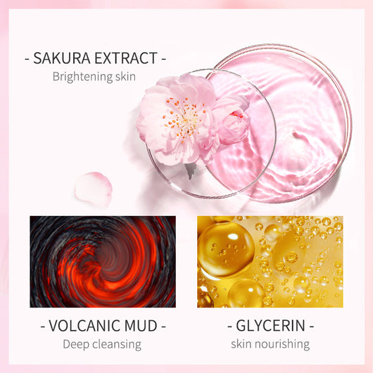 Mascarilla de Barro de Flor de Cerezo Japonés Lai Kou 80g - Hidratante y Nutritiva - Image 3