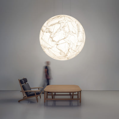 Lámpara Colgante Moon Minimalista de Doble Altura para Restaurantes