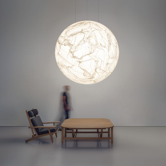 Lámpara Colgante Moon Minimalista de Doble Altura para Restaurantes