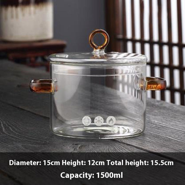 Tetera de Vidrio Borosilicato Doble Asa para Cocina - Image 6