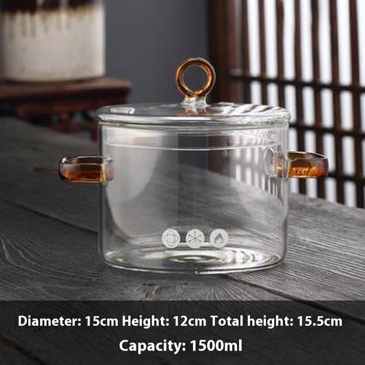 Tetera de Vidrio Borosilicato Doble Asa para Cocina - Image 6