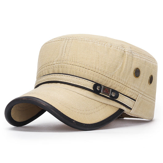 Gorra Vintage de Algodón con Detalles en Cuero Desgastado - Image 11