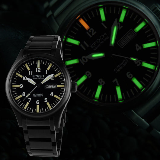 Reloj Automático para Hombre con Tubo de Luz Arcoíris Resistente al Agua - Image 6
