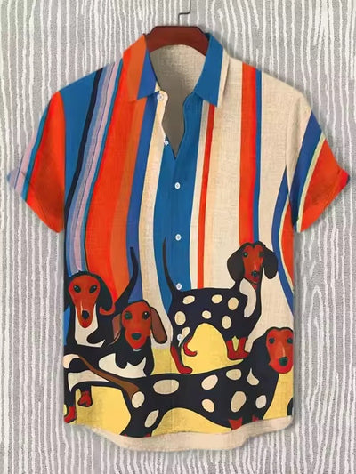 Camisa Estampada Artística para Hombre - Diseño Personalidad - Image 24