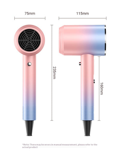 Green electric hair dryer with gold accents, 1200W, negative ion technology, and intelligent temperature control. - Image 13