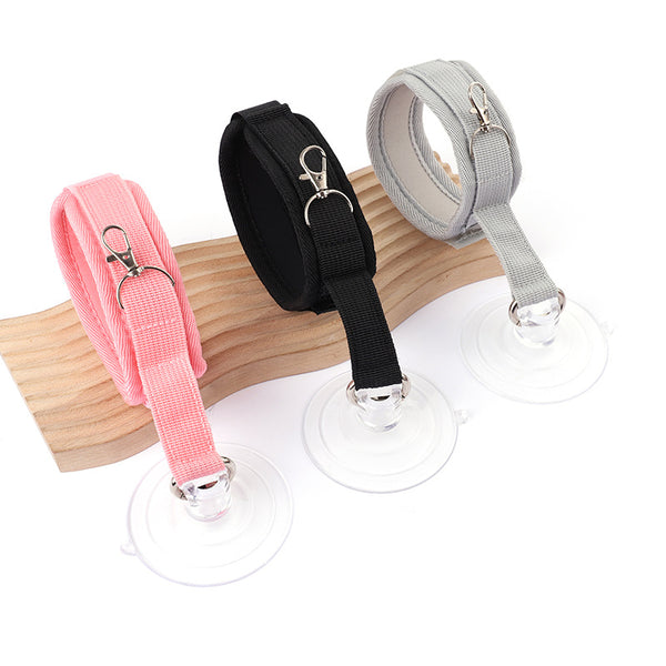 Collar de Baño Ajustable con Ventosa para Mascotas - Accesorios de Baño para Gatos y Perros