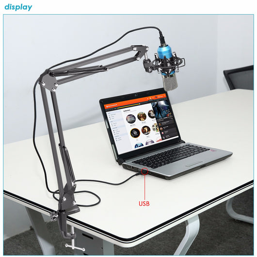 Micrófono Condensador USB Profesional Neewer NW-7000 con Brazo Scissor Ajustable y Soporte de Choque - Image 7