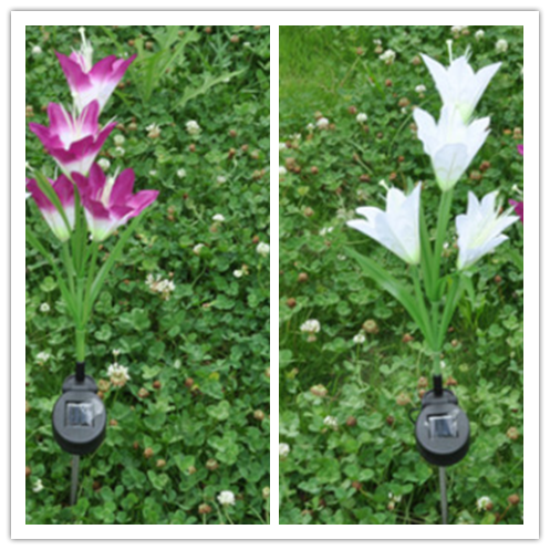 Luz Solar LED Flor de Lirio con Cambio de Color para Jardín - Image 9