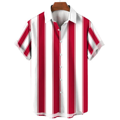 Camisa Casual de Rayas Personalizables para Hombre - Image 12