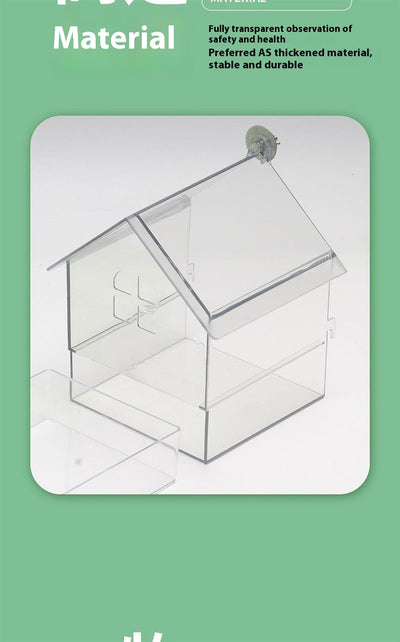 Comedero Villa Transparente para Loros Peonía - Image 10