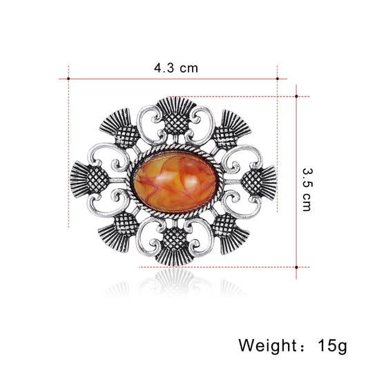 Broche Geométrico de Aleación con Diseño Calado - Image 6