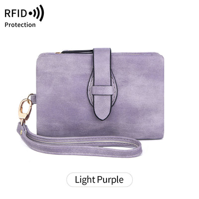 Cartera Mujer Cuero Suave RFID Protegida Compacta Colores Lisos - Image 12