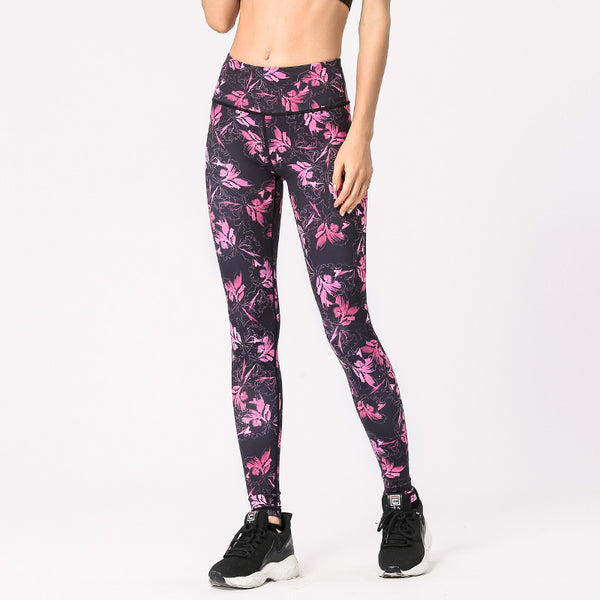 Pantalones de Yoga Cintura Alta con Estampado Digital