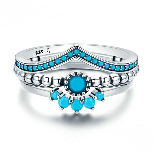Anillo de Plata Esterlina 925 para Mujer con Diseño Único y Combinación de Texturas