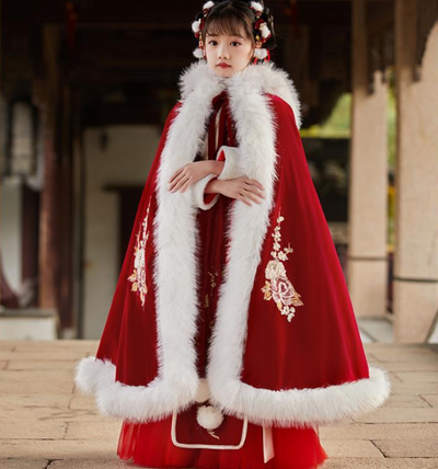 Vestido Tradicional Chino Acolchado para Niñas - Colección Otoño Invierno - Image 4