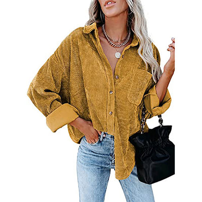 Chamarra Casual para Mujer de Solapa con Color Sólido - Otoño e Invierno - Image 6