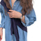 Vestido Denim Mujer Otoño Largo Holgado Manga Larga Casual